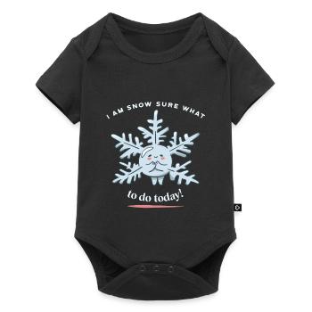 Je sais quoi faire aujourd’hui! Drôle de neige hiver - Body à manches courtes Premium Bébé - noir - Devant