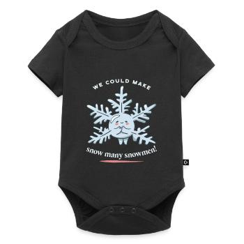 We Could Make Snow Many Snowmen! Funny Snow Winter - Baby Premium short-sleeve bodysuit - black - Front