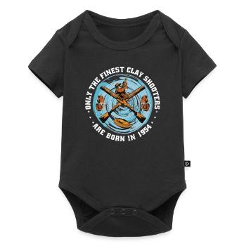 Tontauben Jahrgang 1954 geboren Geburtstag - Baby Premium Kurzarmbody - Schwarz - Vorne