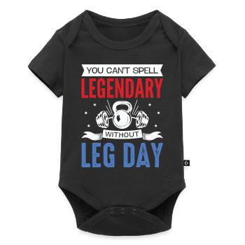 Impossible d’épeler légendaire sans Leg Day pour Body Bui - Body à manches courtes Premium Bébé - noir - Devant
