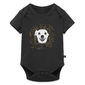 Golden Dog Chihuahua - Baby Premium short-sleeve bodysuit - black - Front