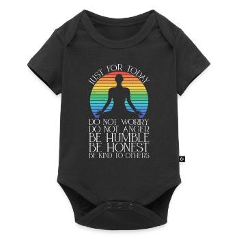 Reiki Praktizierende Und Ganzheitliches Reiki - Baby Premium Kurzarmbody - Schwarz - Vorne