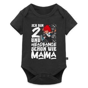 I’m 2 - Girl Rocker - Body à manches courtes Premium Bébé - noir - Devant