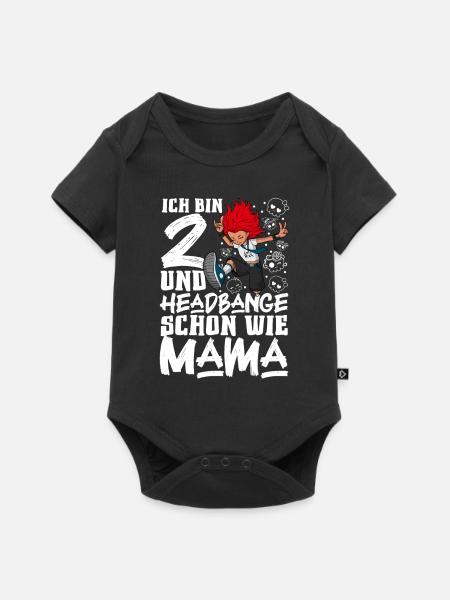 Ich bin 2 - Mädchen Rocker - Baby Premium Kurzarmbody - Schwarz