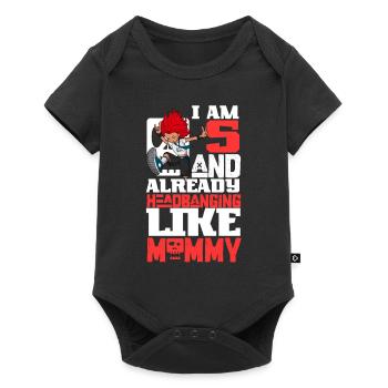 I'm 5 - Girl Rocker - Baby Premium short-sleeve bodysuit - black - Front