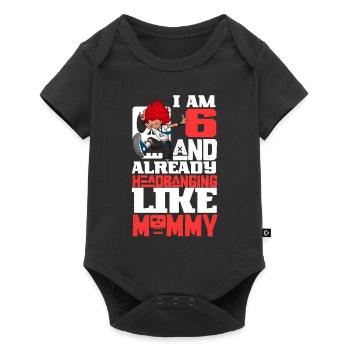 I'm 6 - Girl Rocker - Baby Premium short-sleeve bodysuit - black - Front