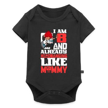 I'm 8 - Girl Rocker - Baby Premium short-sleeve bodysuit - black - Front
