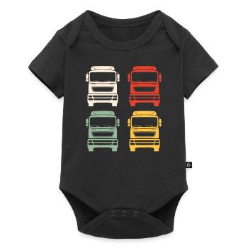 Camionneur Conducteur longue distance Rétro Vintage Cadeau - Body à manches courtes Premium Bébé - noir - Devant