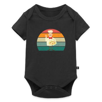 Italiener Italien Rom Turin Neapel Venedig Pasta - Baby Premium Kurzarmbody - Schwarz - Vorne