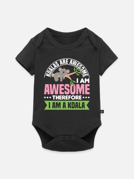 Koalas Sind Großartig, Ich Bin - Baby Premium Kurzarmbody - Schwarz
