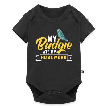 Ma perruche a mon - Body à manches courtes Premium Bébé - noir - Devant
