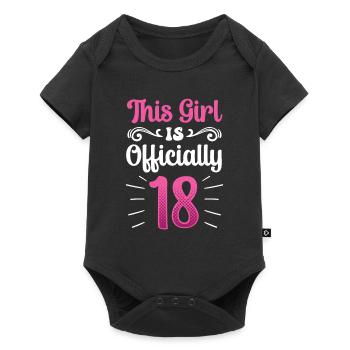 This girl is officially 18 eighteen celebration - Baby Premium short-sleeve bodysuit - black - Front