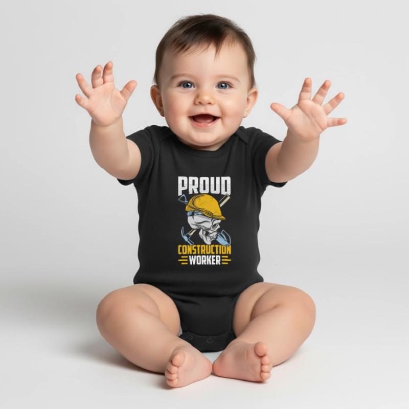 Proud Construction Worker Construction Site Teamwork Team Construction Baby Premium short-sleeve bodysuit