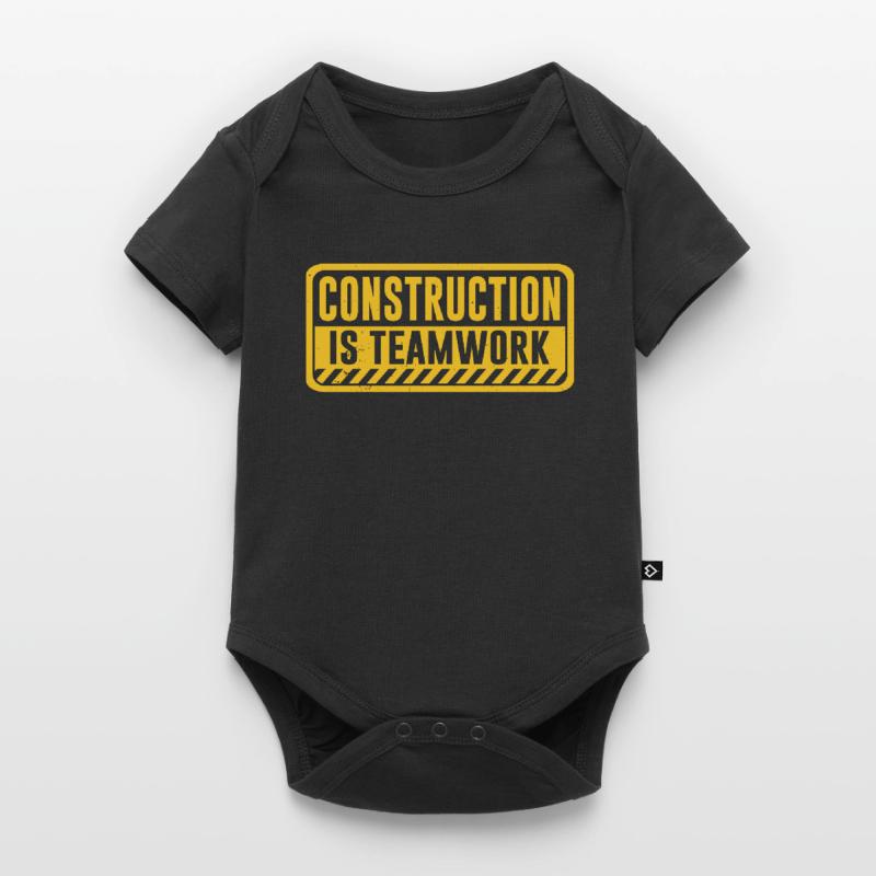 Construction work is teamwork Teamwork Construction site Baby Premium short-sleeve bodysuit