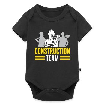 Construction Team Construction Site Teamwork Construction Workers - Baby Premium short-sleeve bodysuit - black - Front