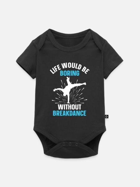 Break Dance - Baby Premium Kurzarmbody - Schwarz