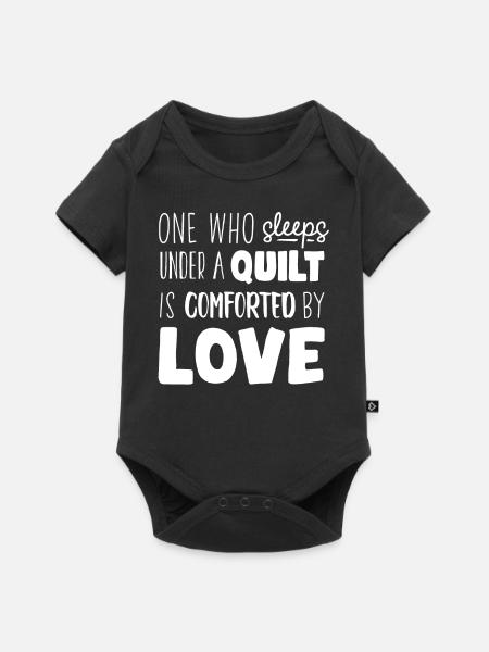 Quilten, Stricken, Nähen, Quilter - Baby Premium Kurzarmbody - Schwarz