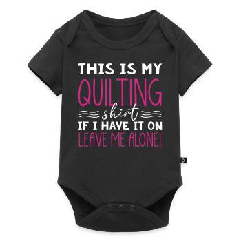 Quilting, knitting, sewing, quilting - Baby Premium short-sleeve bodysuit - black - Front