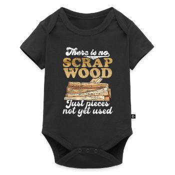Theres No Scrap Wood Carpenter Woodwork - Baby Premium short-sleeve bodysuit - black - Front