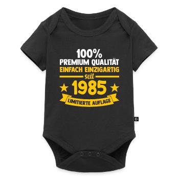 Jahrgang 1985 38 Jahre Geburtstag - Baby Premium Kurzarmbody - Schwarz - Vorne