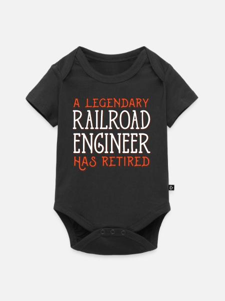 Eisenbahn, Lokomotive - Baby Premium Kurzarmbody - Schwarz
