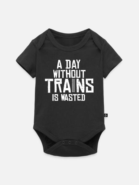 Eisenbahn, Lokomotive - Baby Premium Kurzarmbody - Schwarz