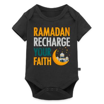 Célébration du Ramadan, fête musulmane - Body à manches courtes Premium Bébé - noir - Devant