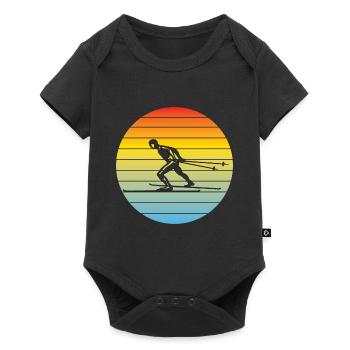 Skiing Skier Ski Outfit Ski Design - Baby Premium short-sleeve bodysuit - black - Front