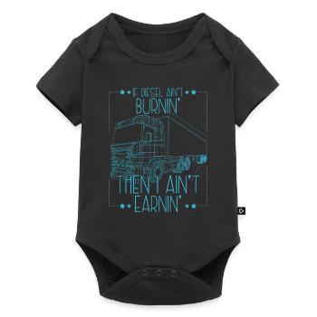 If Diesel Ain't Burnin I Ain't Earnin - Baby Premium short-sleeve bodysuit - black - Front