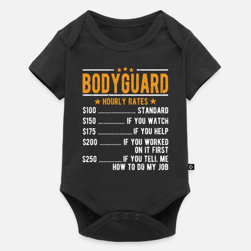 Salaire horaire de garde du corps - Body à manches courtes Premium Bébé - noir