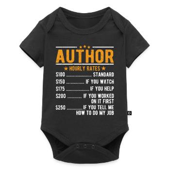 Author hourly wage - Baby Premium short-sleeve bodysuit - black - Front