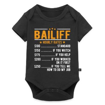 Bailiff Hourly wage - Baby Premium short-sleeve bodysuit - black - Front