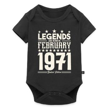 Gift legend February 1971. Gift February 1971. - Baby Premium short-sleeve bodysuit - black - Front