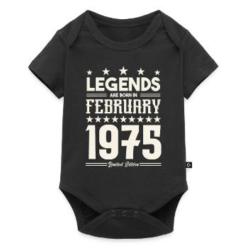 Gift legend February 1975. Gift February 1975. - Baby Premium short-sleeve bodysuit - black - Front