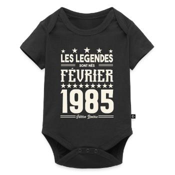 cadeau d'anniversaire Février 1985. février 1985. - Body à manches courtes Premium Bébé - noir - Devant