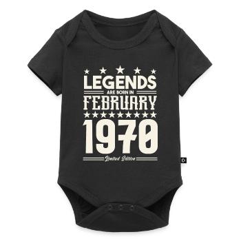 Cadeau Légende Février 1970. cadeau février 1970. - Body à manches courtes Premium Bébé - noir - Devant