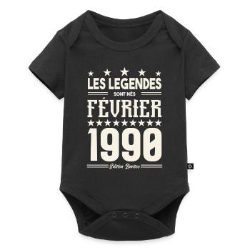 cadeau d'anniversaire Février 1990. février 1990. - Body à manches courtes Premium Bébé - noir - Devant