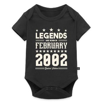 Gift Legend February 2002. Gift February 2002. - Baby Premium short-sleeve bodysuit - black - Front