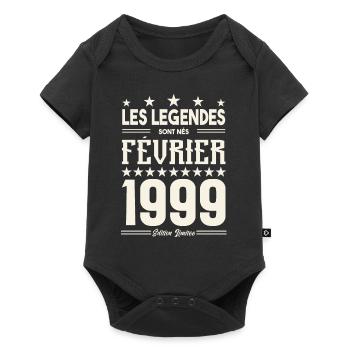 cadeau d'anniversaire Février 1999. février 1999. - Body à manches courtes Premium Bébé - noir - Devant