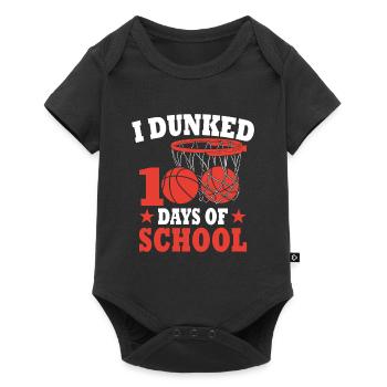 100 jours d'école Basket Cadeau Pour Enfants - Body à manches courtes Premium Bébé - noir - Devant
