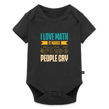 I love math, it makes people cry - Baby Premium short-sleeve bodysuit - black - Front