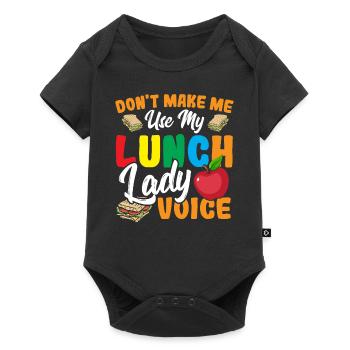 Ne me faites pas utiliser ma cafétéria Lady Voice pour le déjeuner - Body à manches courtes Premium Bébé - noir - Devant