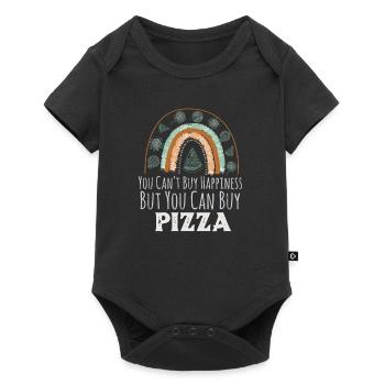 Pizza Lover Bohemian Rainbow Vous ne pouvez pas acheter Happine - Body à manches courtes Premium Bébé - noir - Devant