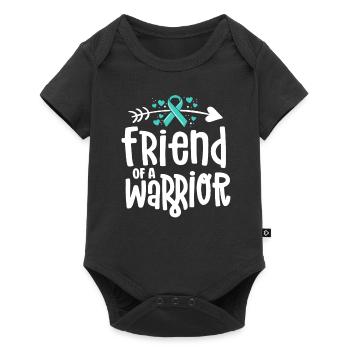 Friend Of A Warrior Support Team Ovarian Cancer - Baby Premium short-sleeve bodysuit - black - Front