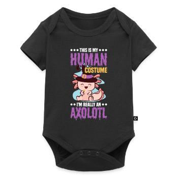 C’est mon costume humain, qui - Body à manches courtes Premium Bébé - noir - Devant