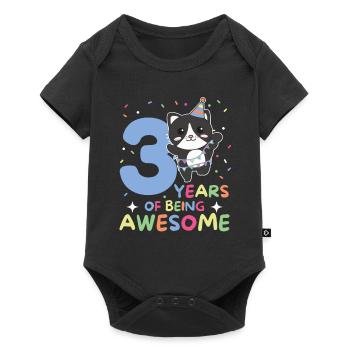 3rd birthday cat Children three years old - Baby Premium short-sleeve bodysuit - black - Front