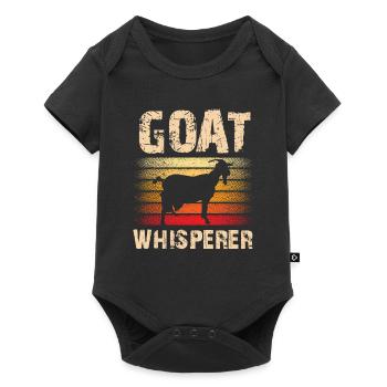 Goats Whisperer Goat Whisperer Goat Animal - Baby Premium short-sleeve bodysuit - black - Front