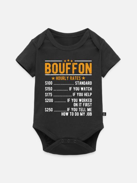 Bouffon Stundenlohn - Baby Premium Kurzarmbody - Schwarz