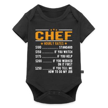 Cook hourly wage - Baby Premium short-sleeve bodysuit - black - Front