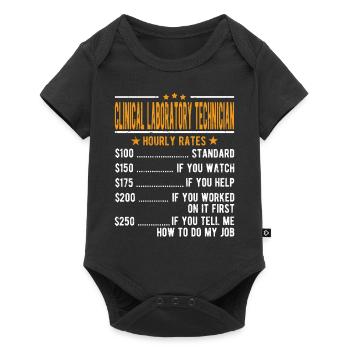 Salaire horaire du technicien de laboratoire clinique - Body à manches courtes Premium Bébé - noir - Devant